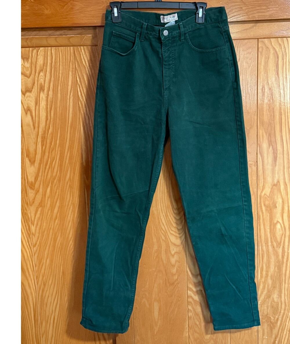 VTG Guess Jeans Forest Green High Waisted Mom Jeans, Size 32